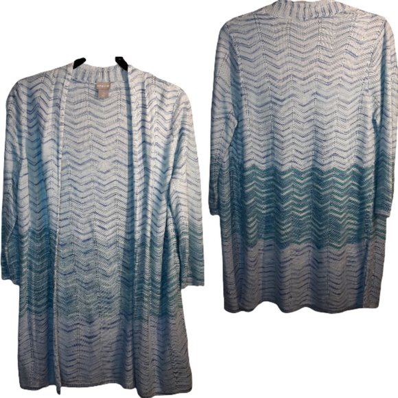 Stripe Pattern Open Front Cardigan🪞⛓️ - Picture 13 of 15